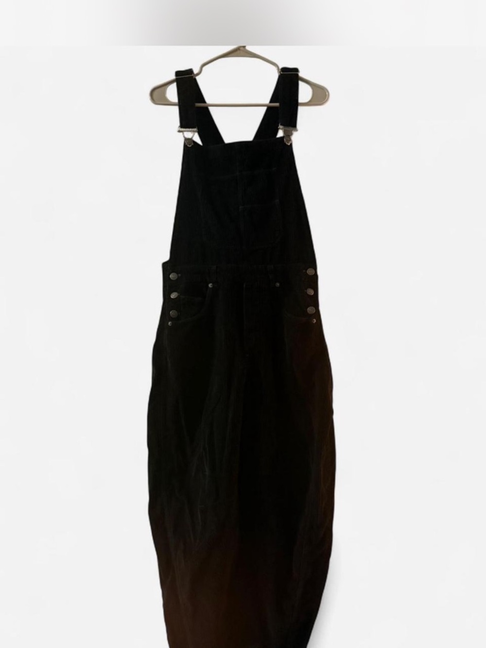 Free People We The Free Good Luck Barrel Overalls Black Corduroy Size S Sold Out - Picture 5 of 6